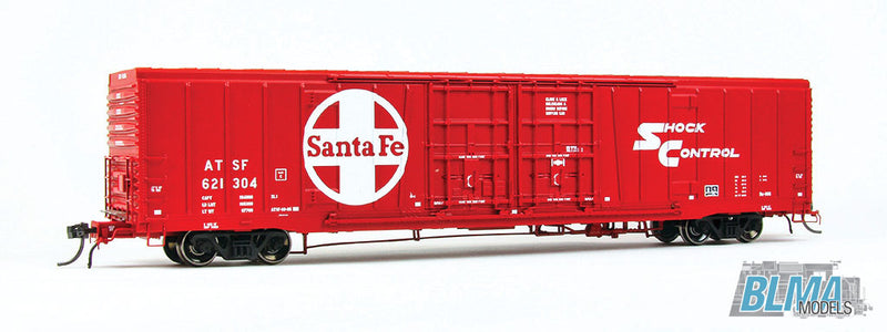 Santa Fe Class BX-166 60' Beer Boxcar - Ready to Run -- Santa Fe #621526 (1974 Delivery, red, white, Shock Control & Large Logo)-1