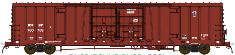 Santa Fe Class BX-166 60' Beer Boxcar - Ready to Run -- Burlington Northern Santa Fe #780827 (Boxcar Red Repaint w/Logo)