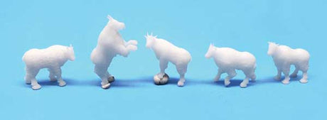 Mountain Goats -- Unpainted 3D Printed Figures pkg(5)
