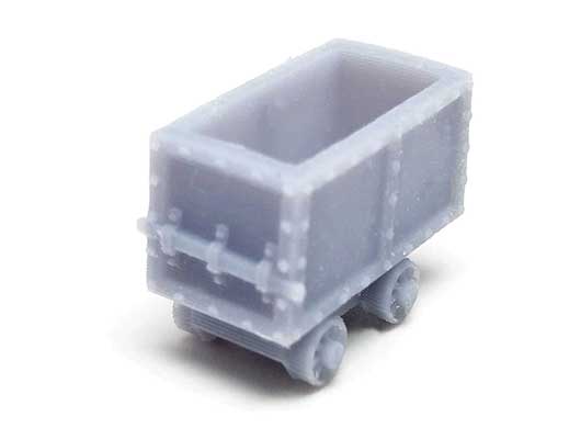 Mining Cart -- Unpainted 3D Printed Part