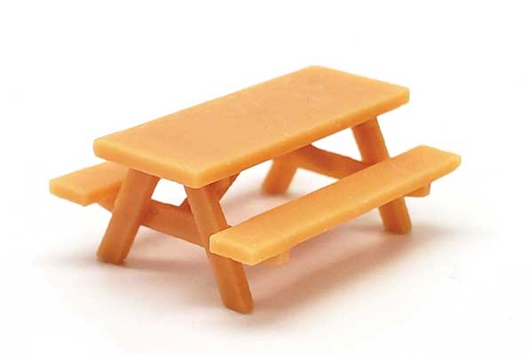 Picnic Table -- Unpainted 3D Printed Part