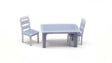Common Dining Set -- 1 Table, 4 Chairs (unpainted)-1