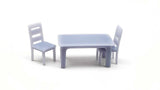 Common Dining Set -- 1 Table, 4 Chairs (unpainted)-1