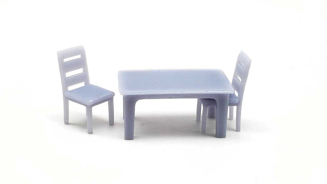 Common Dining Set -- 1 Table, 4 Chairs (unpainted)-1