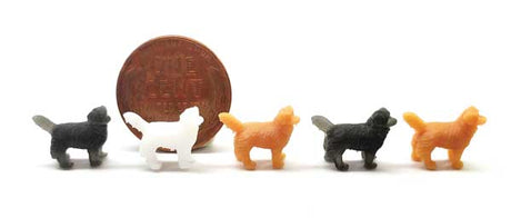 Dogs -- Unpainted 3D Printed Figures Multiple Colors pkg(5)