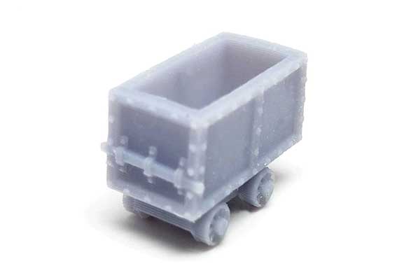 Mining Cart -- Unpainted 3D Printed Part