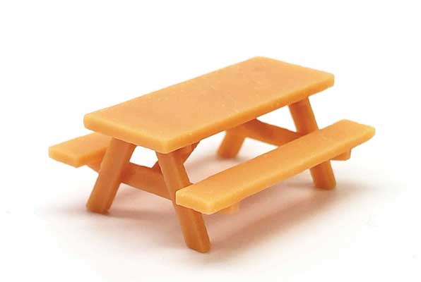 Picnic Table -- Unpainted 3D Printed Part