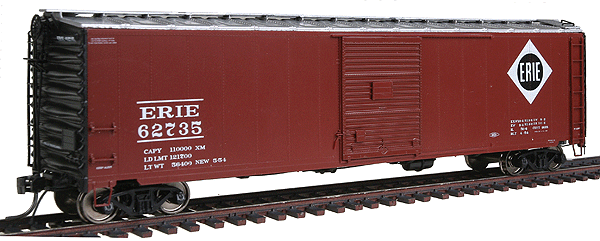 BluePrint Series(R) 50' Boxcar w/8' Door & Straight Still Assembled -- Erie #62735