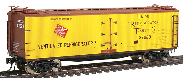 40' ACF/URTX Wood Reefer - Assembled -- Milwaukee Road (CMStP) #87029 - 1927 Delivery Scheme