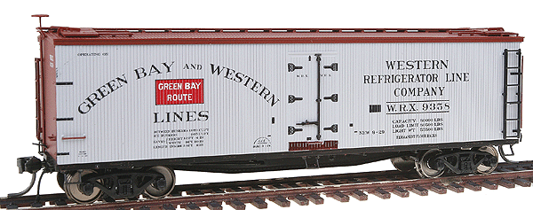 40' ACF/URTX Wood Reefer - Assembled -- Green Bay & Western #4