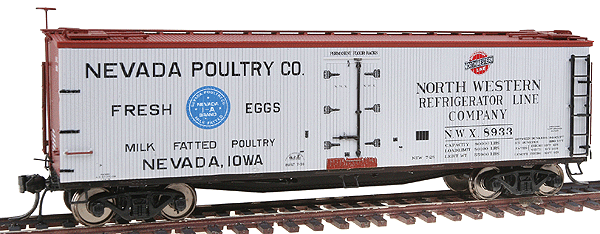 40' ACF/URTX Wood Reefer - Assembled -- Nevada Poultry #1 (NWX)