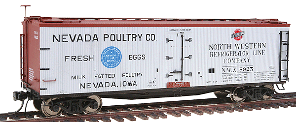 40' ACF/URTX Wood Reefer - Assembled -- Nevada Poultry #2 (NWX)