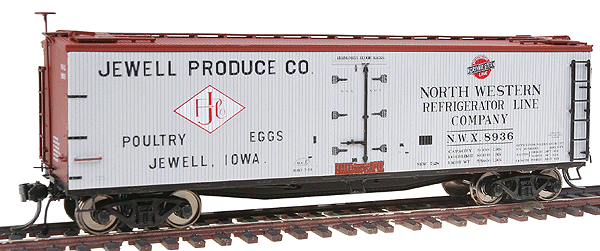 40' ACF/URTX Wood Reefer - Assembled -- Jewell Produce #2 (NWX)