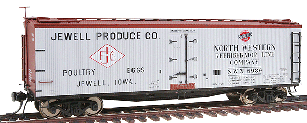 40' ACF/URTX Wood Reefer - Assembled -- Jewell Produce #3 (NWX)