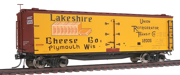 40' Wood Reefer, Assembled, w/Kadee(R) #5 Couplers & Metal Wheelsets -- Lakeshire Cheese #12005