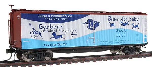 40' ACF/URTX Wood Reefer - Assembled -- Gerber Baby Food #1001