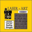 Laser-Cut Roof Shingles - 4 x 9"  10.2 x 15.2cm Sheets -- Shake pkg(6)