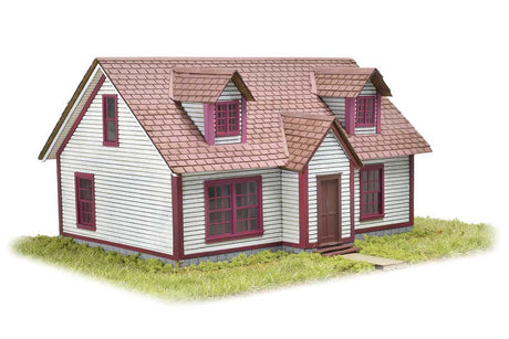 Madison Cape House -- Laser-Cut Wood Kit - 5 x 4-1/2 x 3" 12.7 x 11.4 x 7.6cm-1
