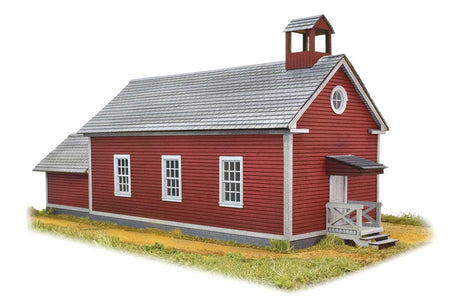 School House -- Laser-Cut Wood Kit - 3 x 9 x 4"  7.6 x 22.9 x 10.2cm-1