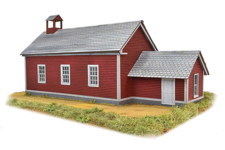 School House -- Laser-Cut Wood Kit - 3 x 9 x 4"  7.6 x 22.9 x 10.2cm-2