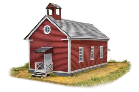 School House -- Laser-Cut Wood Kit - 3 x 9 x 4"  7.6 x 22.9 x 10.2cm-3