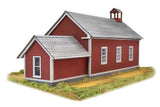 School House -- Laser-Cut Wood Kit - 3 x 9 x 4"  7.6 x 22.9 x 10.2cm-4