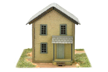 Company House #1 -- Laser-Cut Wood Kit - 1-1/2 x 3-1/4 x 1-3/4" 3.8 x 8.3 x 4.5cm-2