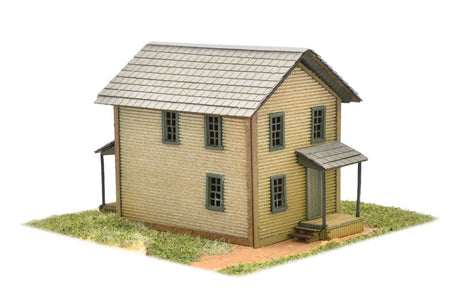 Company House #1 -- Laser-Cut Wood Kit - 1-1/2 x 3-1/4 x 1-3/4" 3.8 x 8.3 x 4.5cm-3