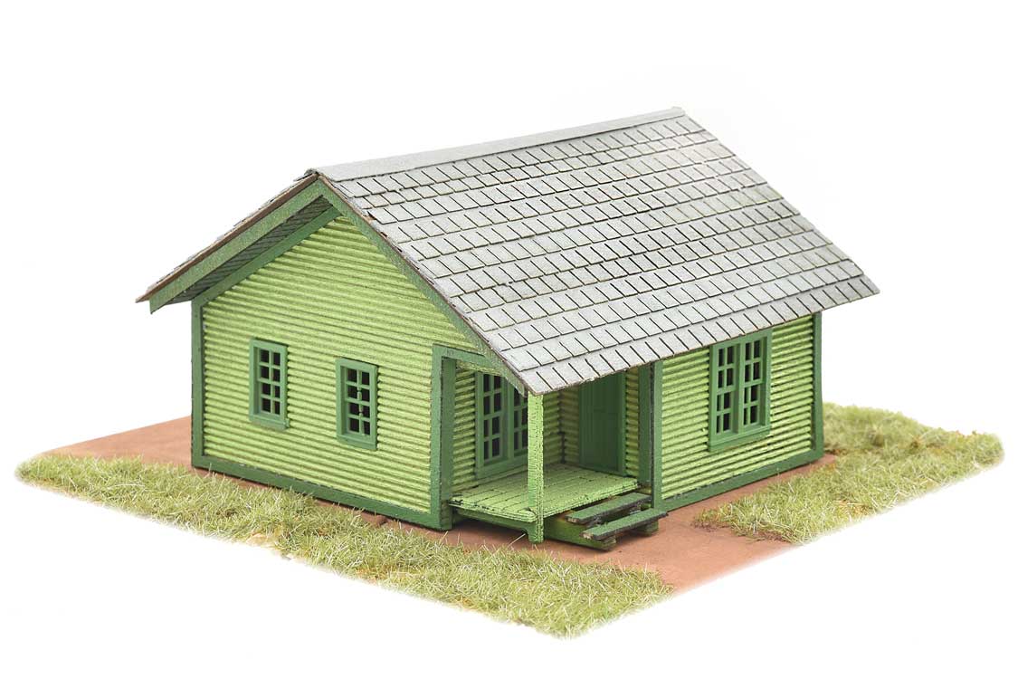 Thelma House -- Laser-Cut Wood Kit - 2 x 2 x 1-3/4"-1