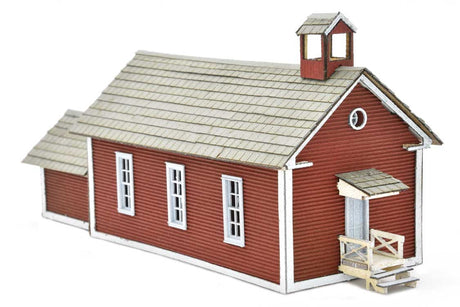 School House -- Laser-Cut Wood Kit - 4-1/2 x 1-1/2 x 2"-1