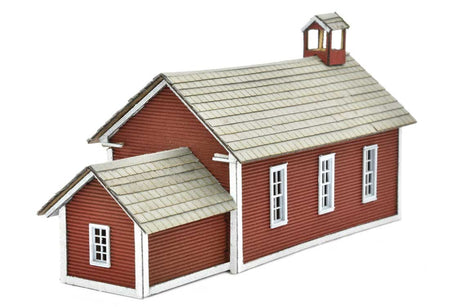 School House -- Laser-Cut Wood Kit - 4-1/2 x 1-1/2 x 2"-2