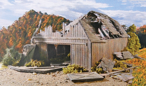 The Fallen Barn - Laser-Art -- Kit
