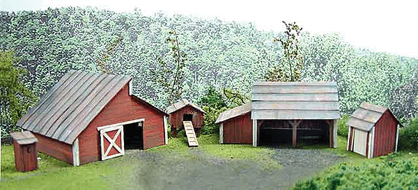 Farm Outbuilding Set - Laser-Art -- Kit