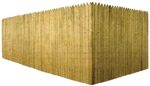 Laser Art Fence Kit (Laser-Cut Wood) -- Stockade Fencing; 88 Scale Feet