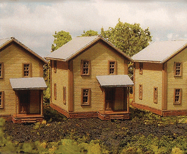 Company House #1 - Laser Art -- Kit - pkg(3) Each: 1-1/2 x 3-1/4 x 1-3/4"  3.8 x 8.3 x 4.5cm