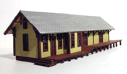 Center Hall Depot - Kit (Laser-cut Wood) -- Pennsylvania Railroad