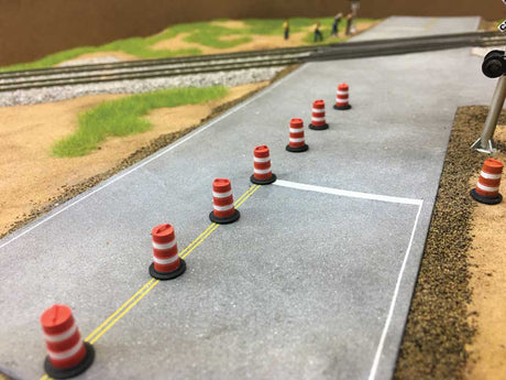 Traffic Barrels -- Orange, White pkg(10)