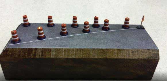 Lighted Traffic Barrels 6/Pack -- Orange, White pkg(6)