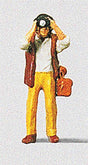 Railfan Photographer with Working Camera Flash -- Beige Pants