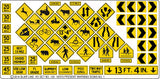 Highway Signs -- Warning #1 1971-Present (black, yellow)-2