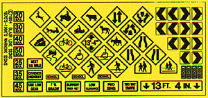 Highway Signs -- Warning #1 1971-Present (black, yellow)-1