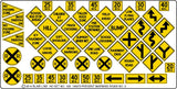 Highway Signs -- Warning #2 1948-Present (black, yellow)-2