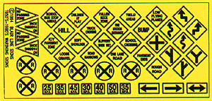 Highway Signs -- Warning #2 1948-Present (black, yellow)-1