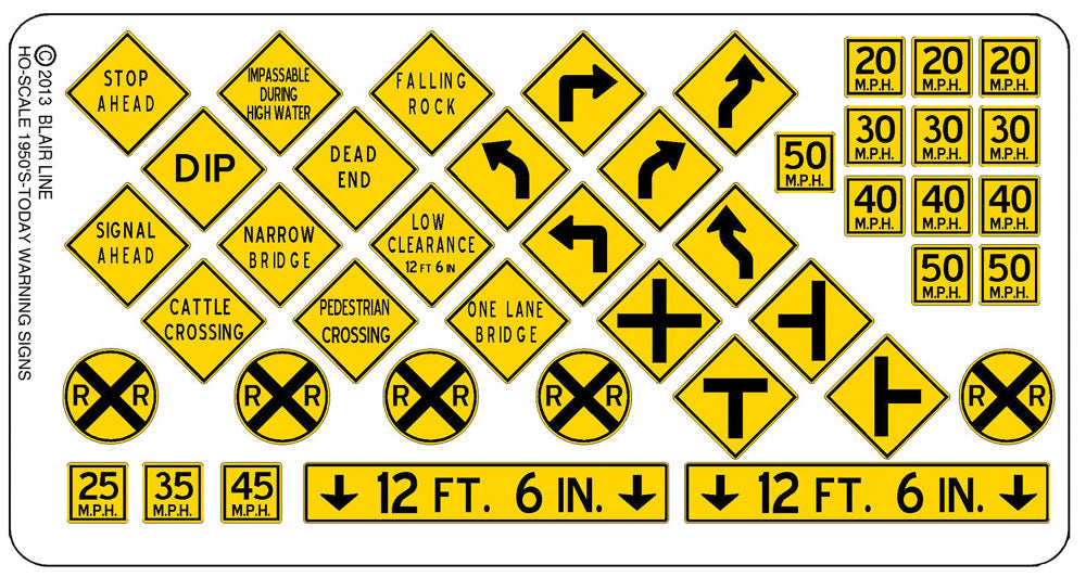 Highway Signs -- Warning #3 1948-Present (black, yellow)-2