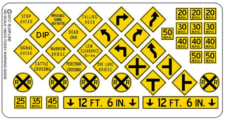 Highway Signs -- Warning #3 1948-Present (black, yellow)-2