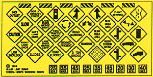 Highway Signs -- Warning #4 1948-Present (black, yellow)-1