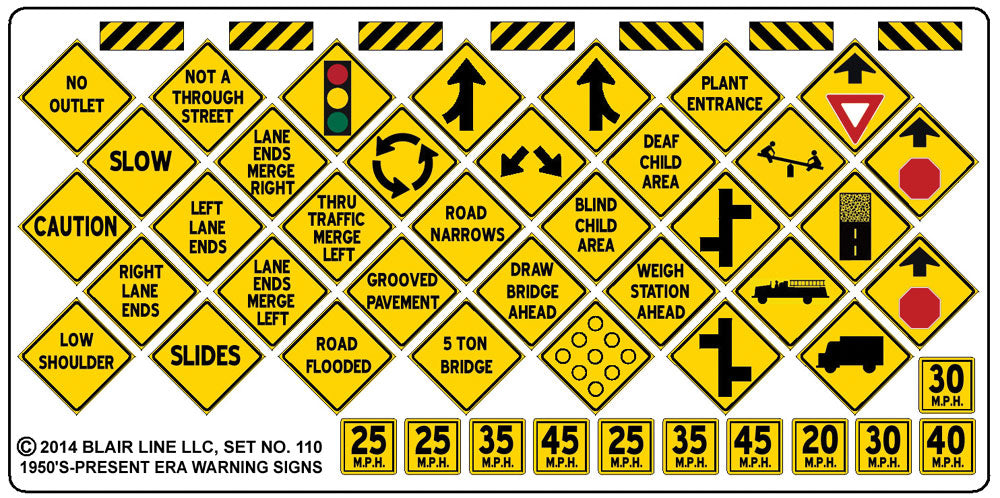 Highway Signs -- Warning #4 1948-Present (black, yellow)-2
