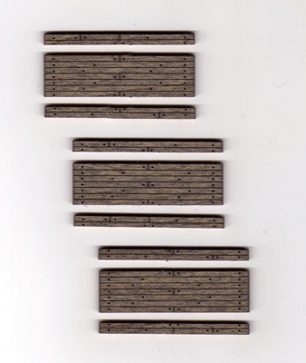 1-Lane Wood Grade Crossing -- Kit - 1-3/4"  4.4cm