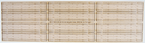 Two-Lane Wood Grade Crossing -- Laser-Cut Wood - Kit pkg(12)
