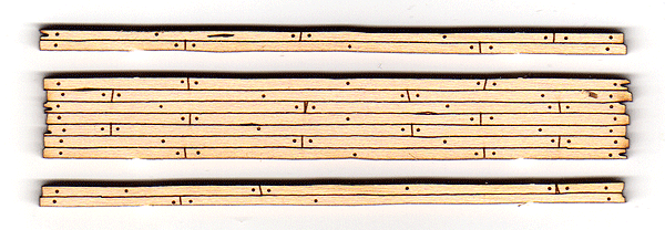 Rough-Cut 2-Lane Wood Grade Crossing - Kit -- 3-9/16"  9cm Long pkg(2)